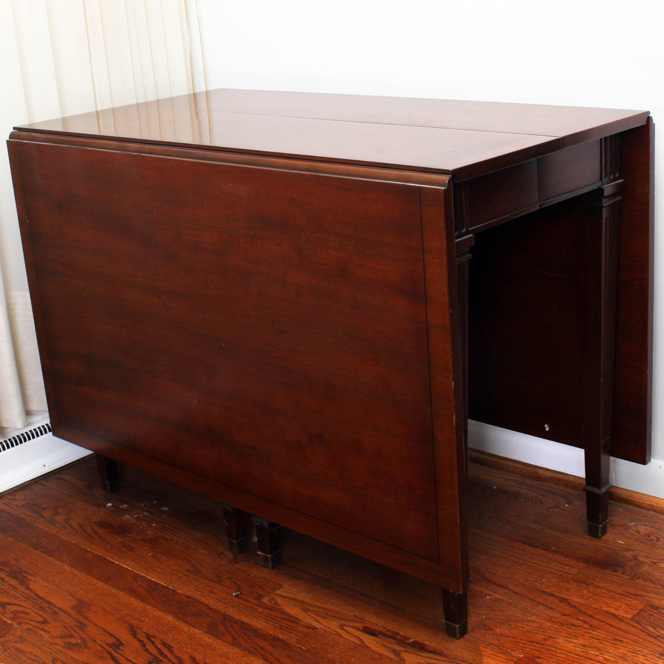 Vintage Henredon Mahogany Federal Style Drop Leaf Dining Table EBTH